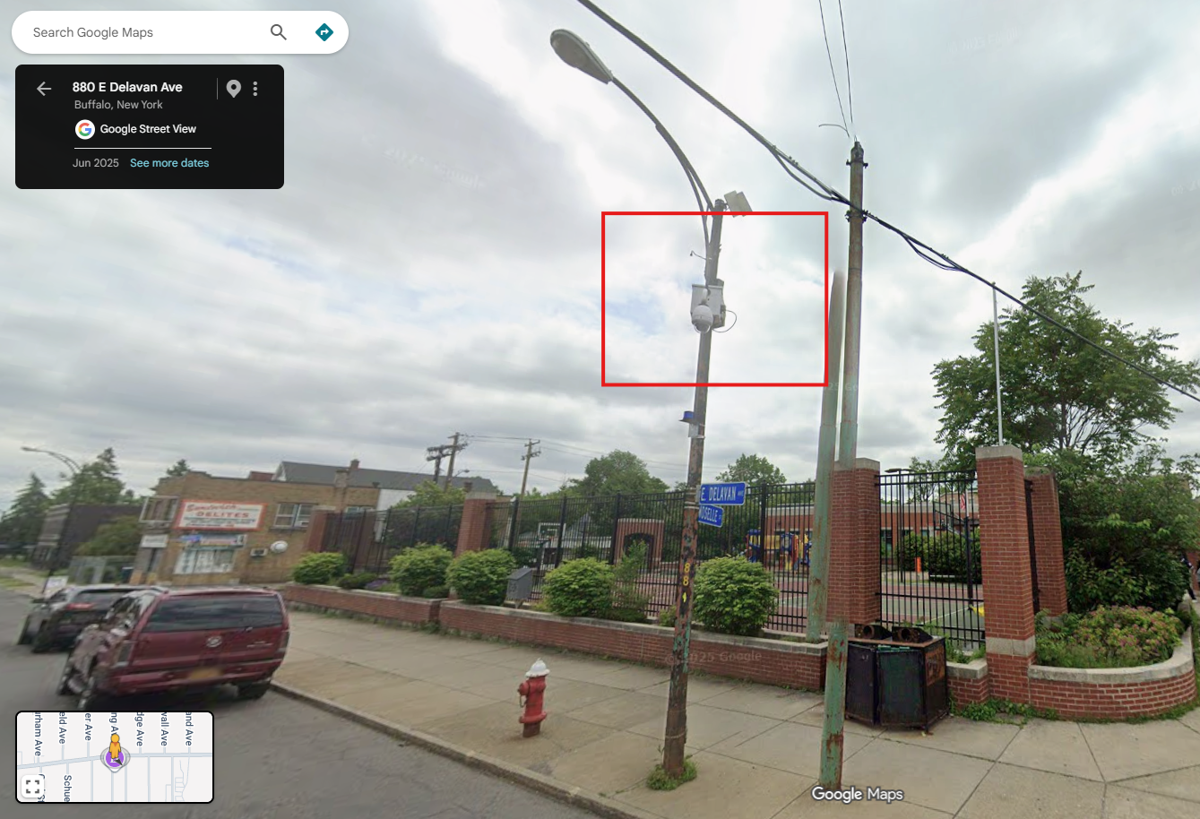 Image of Buffalo Police camera on pole.